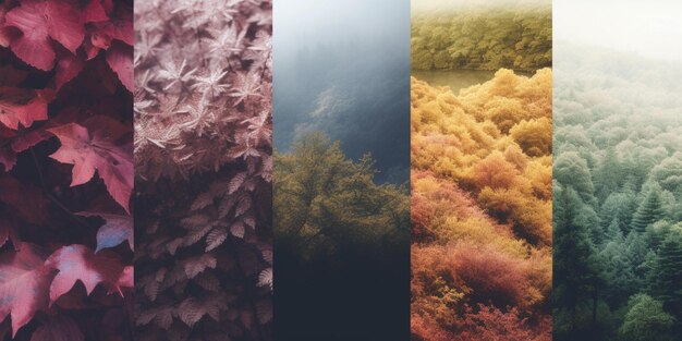 A series of images with the title'autumn'on the bottom right.