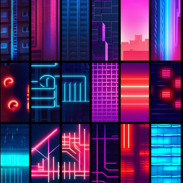 A series of images with the words " cyberpunk " on them.