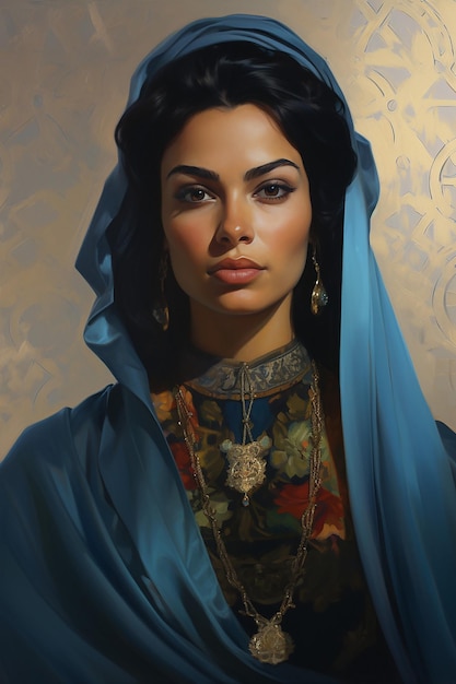 a series of interconnected portraits of influential women from various cultures and time periods