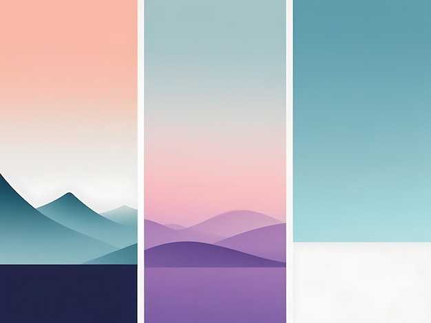 Photo a series of minimalist backgrounds using solid colors exploring the calming effect of monochromatic