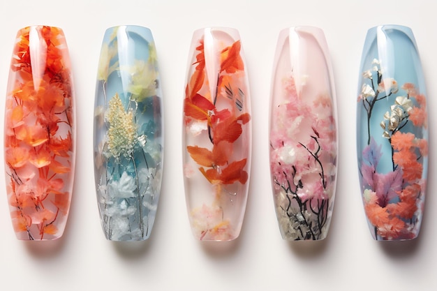 a series of nail art by person