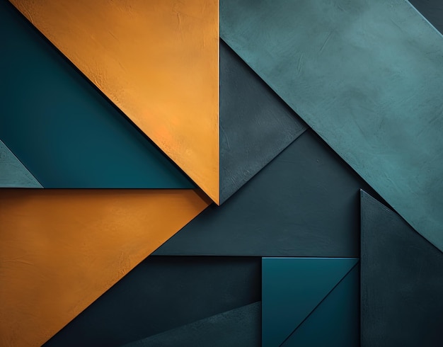 a series of orange and blue geometric shapes by person