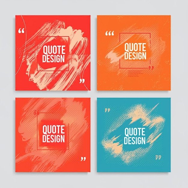 a series of orange and blue squares with the words quot no design quot on them