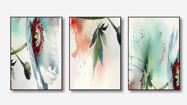 a series of paintings with the word  wild  on the bottom