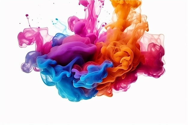 새해의 다채로운 잉크 사진 시리즈