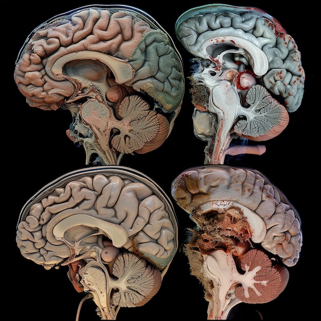 a series of pictures of the brain and the brain