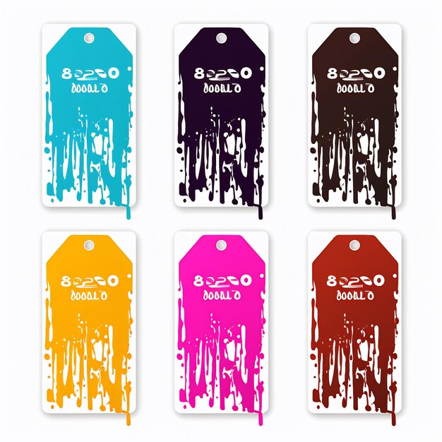 Acessórios activewear tag card stretchy neoprene sporty typ 2d vector  design collection card flat