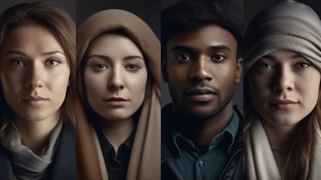 A series of portraits of people from different countries