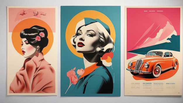 a series of posters for the show of the artist