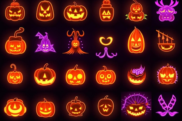 a series of pumpkins with a purple background and a black background with the words  pumpkins  on it