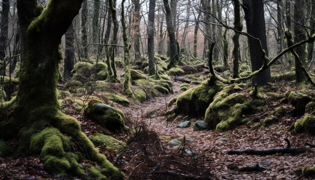 A series of shots showing the transition from winter to spring in a forest