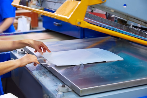 写真 書道プリントバッグ機印刷工場