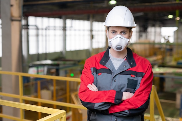 Serious Female Engineer Portrait