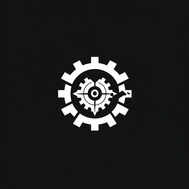 Логотип премии Serious Game с мишенью и оборудованием для декоративного креативного простого дизайна татуировки CNC Art