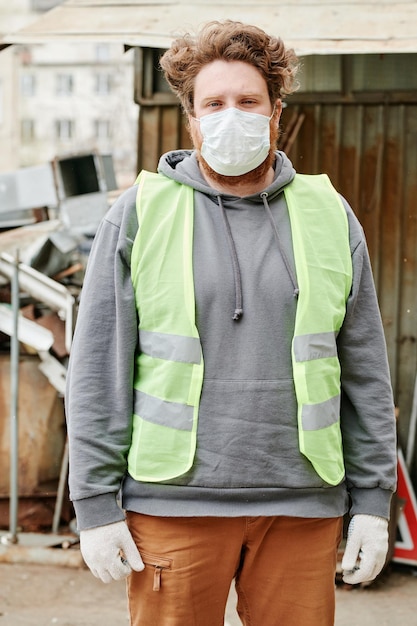 Serious Scrapyard Worker