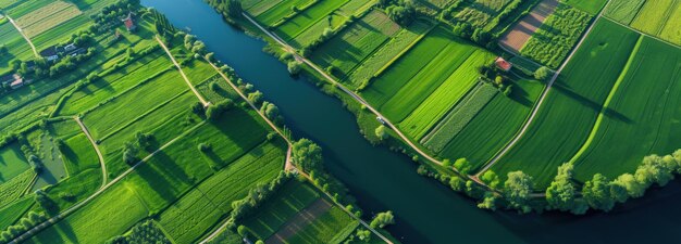 緑豊かな田舎を流れるサーペンタイン川