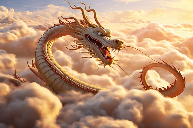 Serpentine Splendor Chinese Dragons Majestic Flight