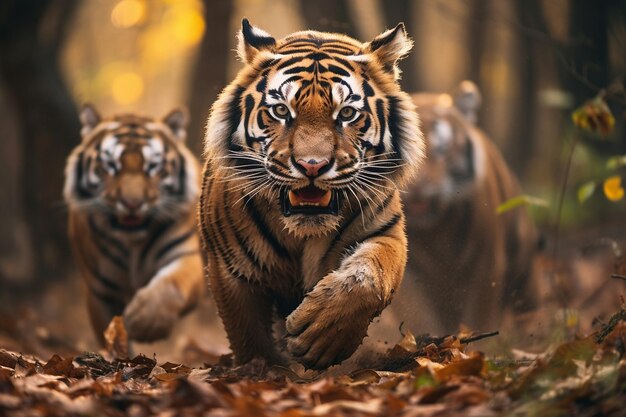 Foto serpentine tigers generatieve ai
