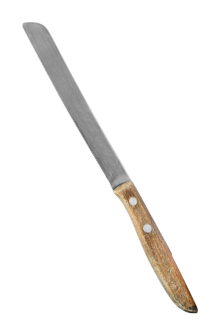 Serrated knife isolated