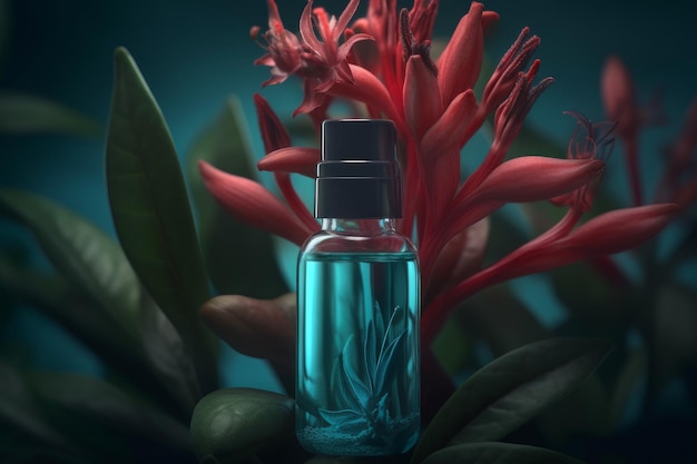 Serum bottle flower Generate Ai