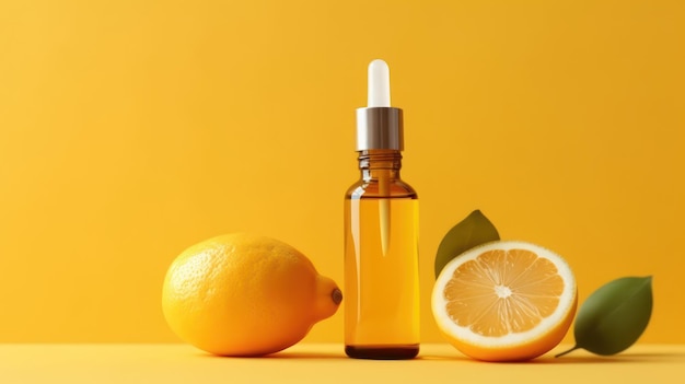 Serum with vitamin c lemon essential oil