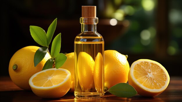 Foto siero con vitamina c olio essenziale di limone