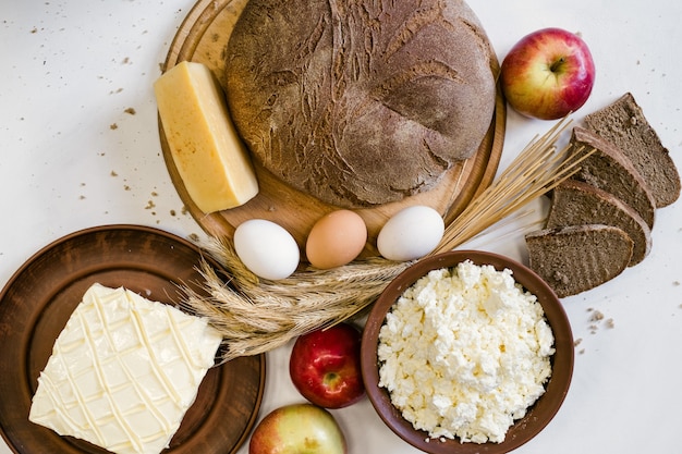 Serveert culinaire calcium keuken platteland handgemaakte landbouw voedsel eco