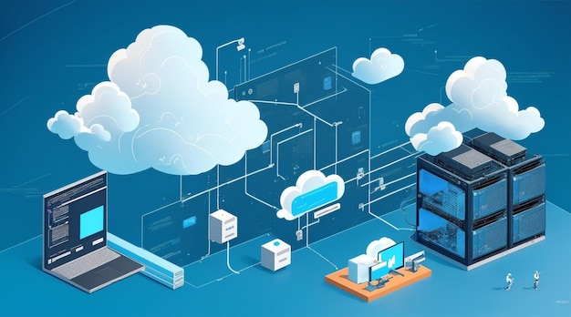 Сервер облачное хранение данных концепция решения веб-база данных резервное копирование компьютерной инфраструктуры технологии cloudscape цифровой онлайн-сервис для глобальной сети.