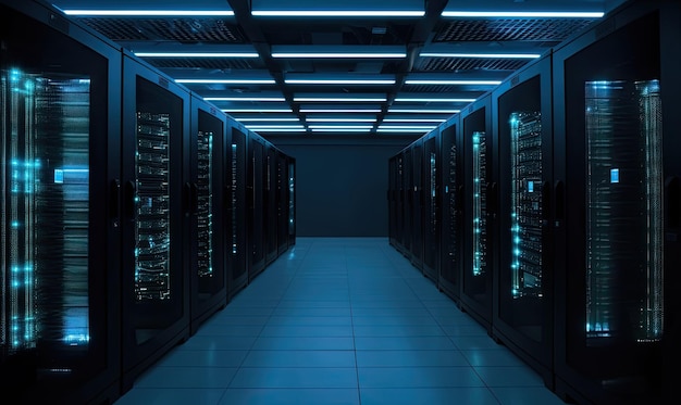 コンピューター ネットワーク セキュリティ サーバー ルーム データ センターのサーバー ラック