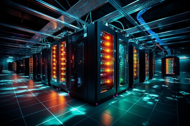 A server room data center Generative Ai