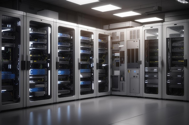 Server Room High Quality Illustration 8K High Resolution