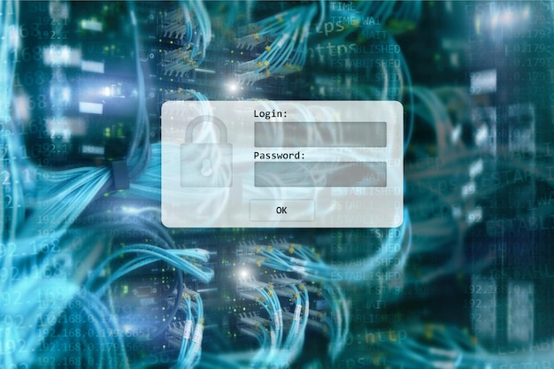 サーバールームのログインとパスワード要求のデータアクセスとセキュリティ