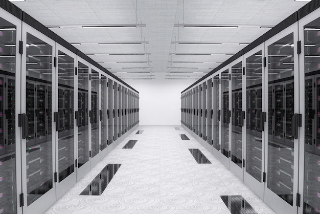 Photo server room networking concept