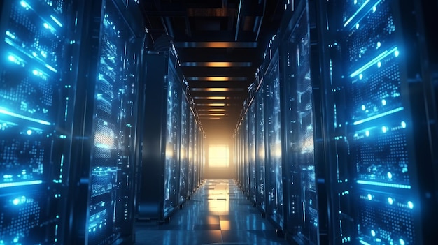 Server room technology and data storage capabilities Generative AI