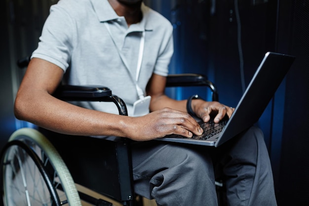 Photo server technician with disability