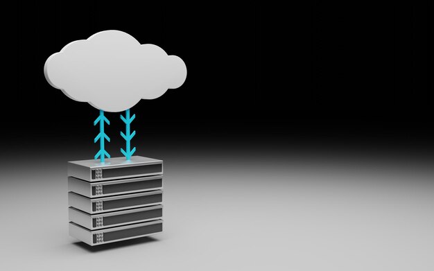 Servers en cloud computing met kopieerruimte