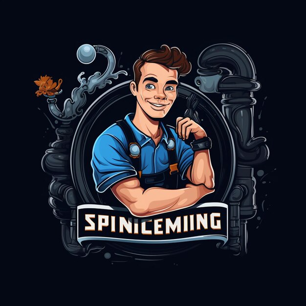 Photo service plumbing logo