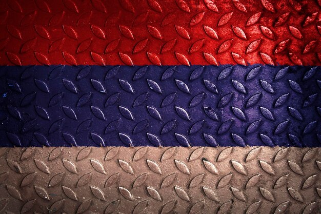 Servië vlag metalen textuur statistiek