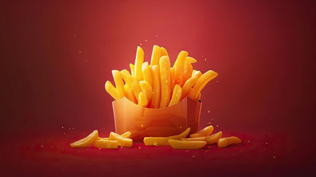 Photo a serving of fries