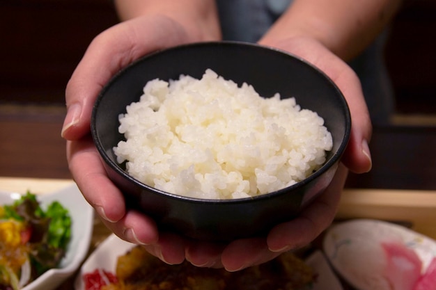 Photo serving rice