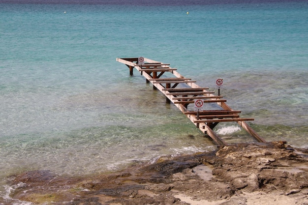 Ses Illetes beach landscape, Formentera.