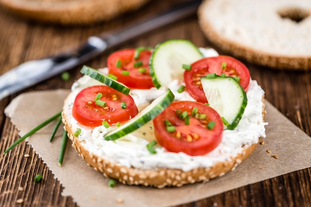 Sesam bagel met roomkaas