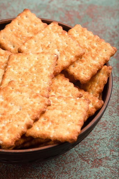 sesame cracker cracker cookie cracker on different backgrounds