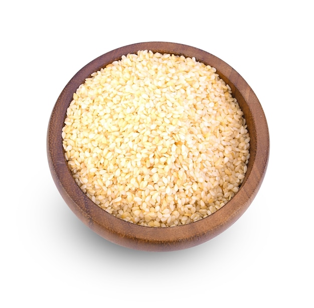 Sesame seeds isolated on white