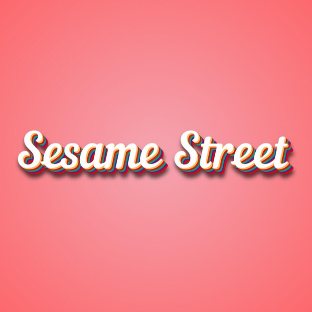 Photo sesame street text effect photo image cool