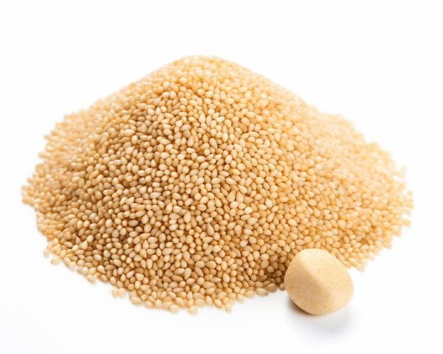 sesame on a white background