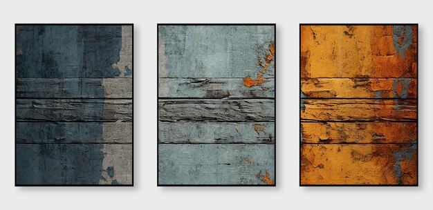 Photo a set of abstract art prints modern creative abstract artwork golden color print