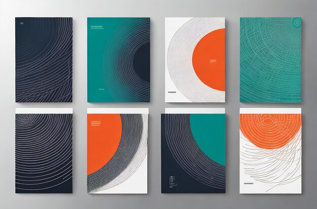 Set of album covers with different designs