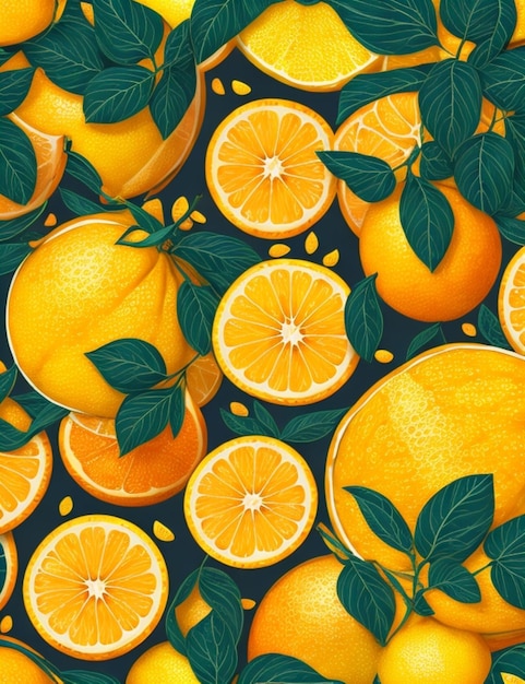 set background of orange lemon