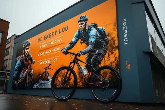 Set of bicycle shop banner ads showcasing latest bikes bicycles or creative design concept ideas